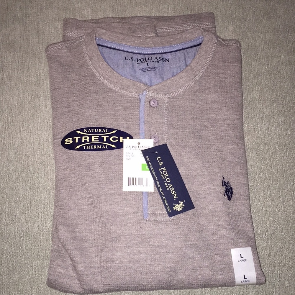Brand new men's thermal gray shirt